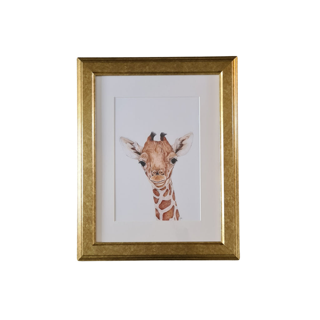 Baby giraffe art print