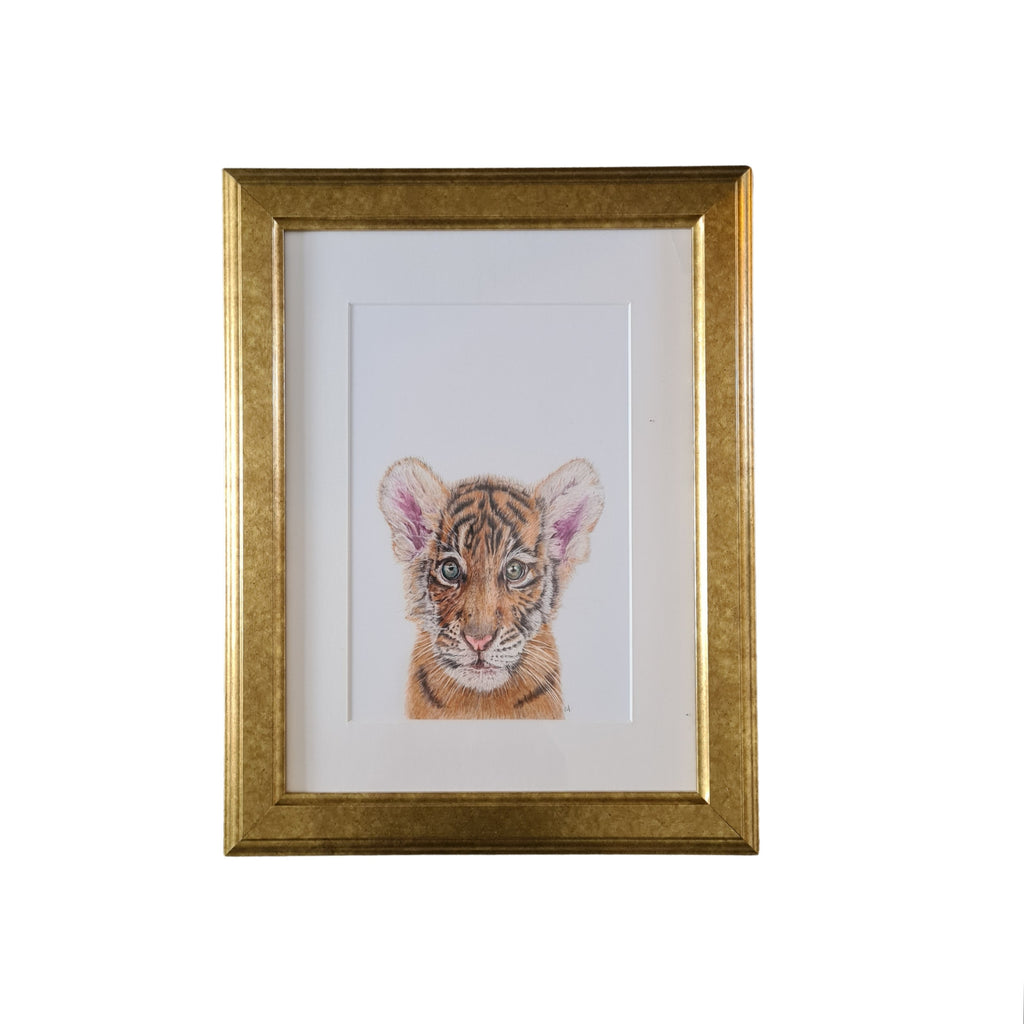 Baby tiger art print
