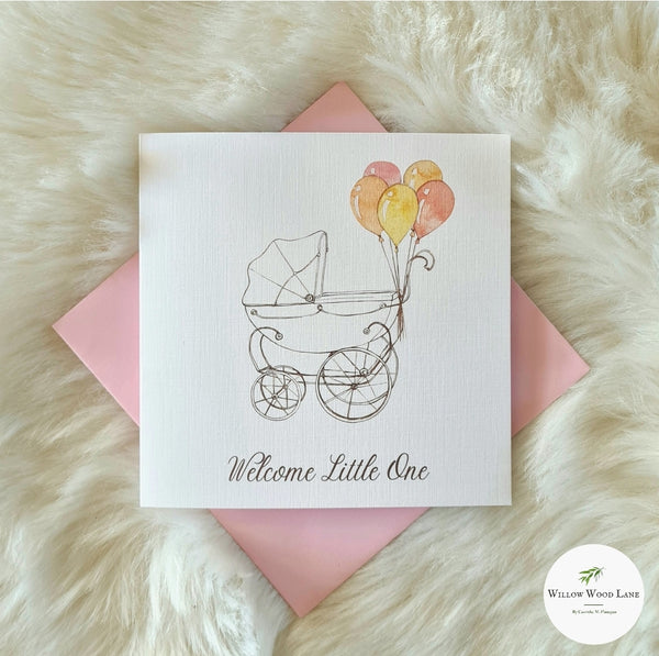New baby girl greeting card