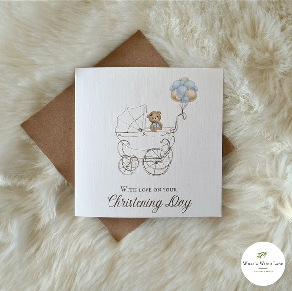 Baby boy Christening card