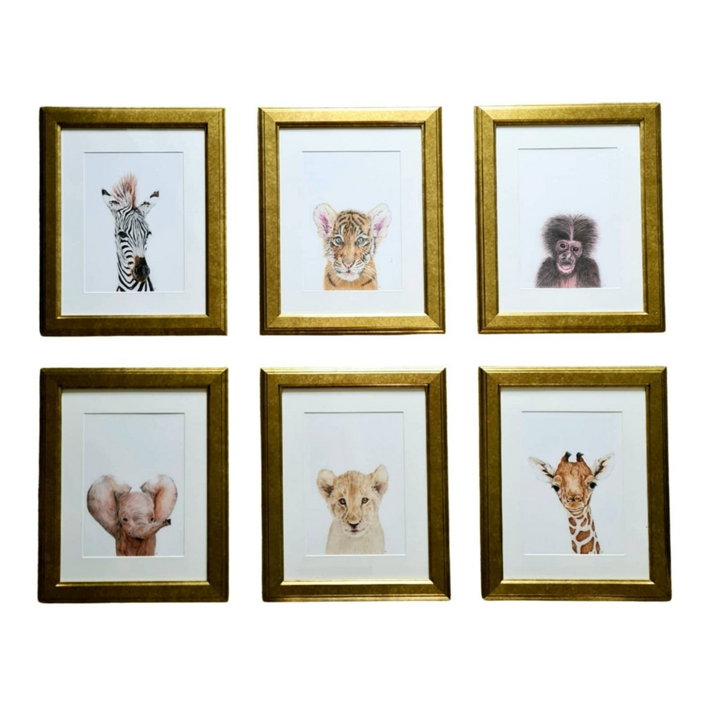 Baby animal art prints Safari