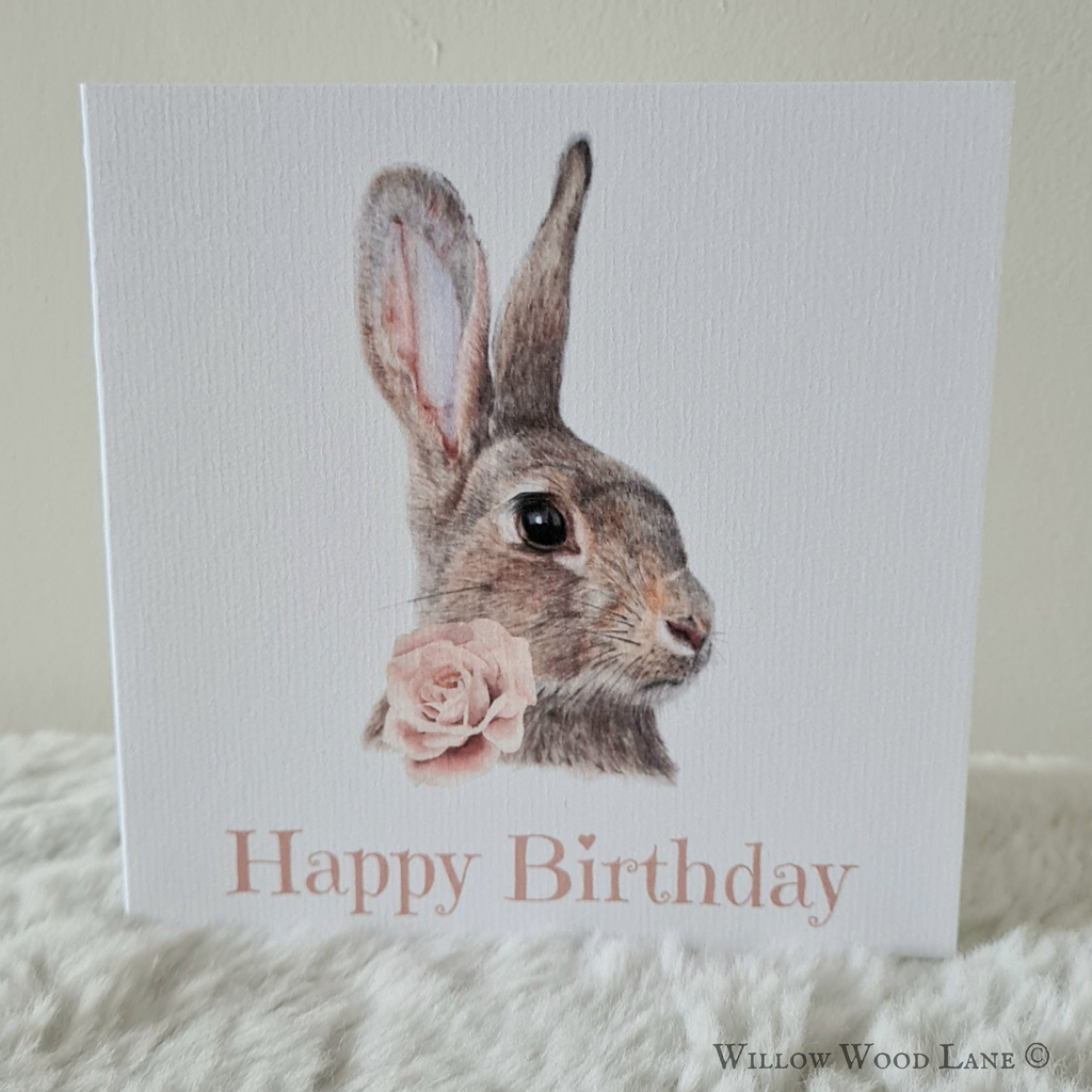 Little hare birthday card